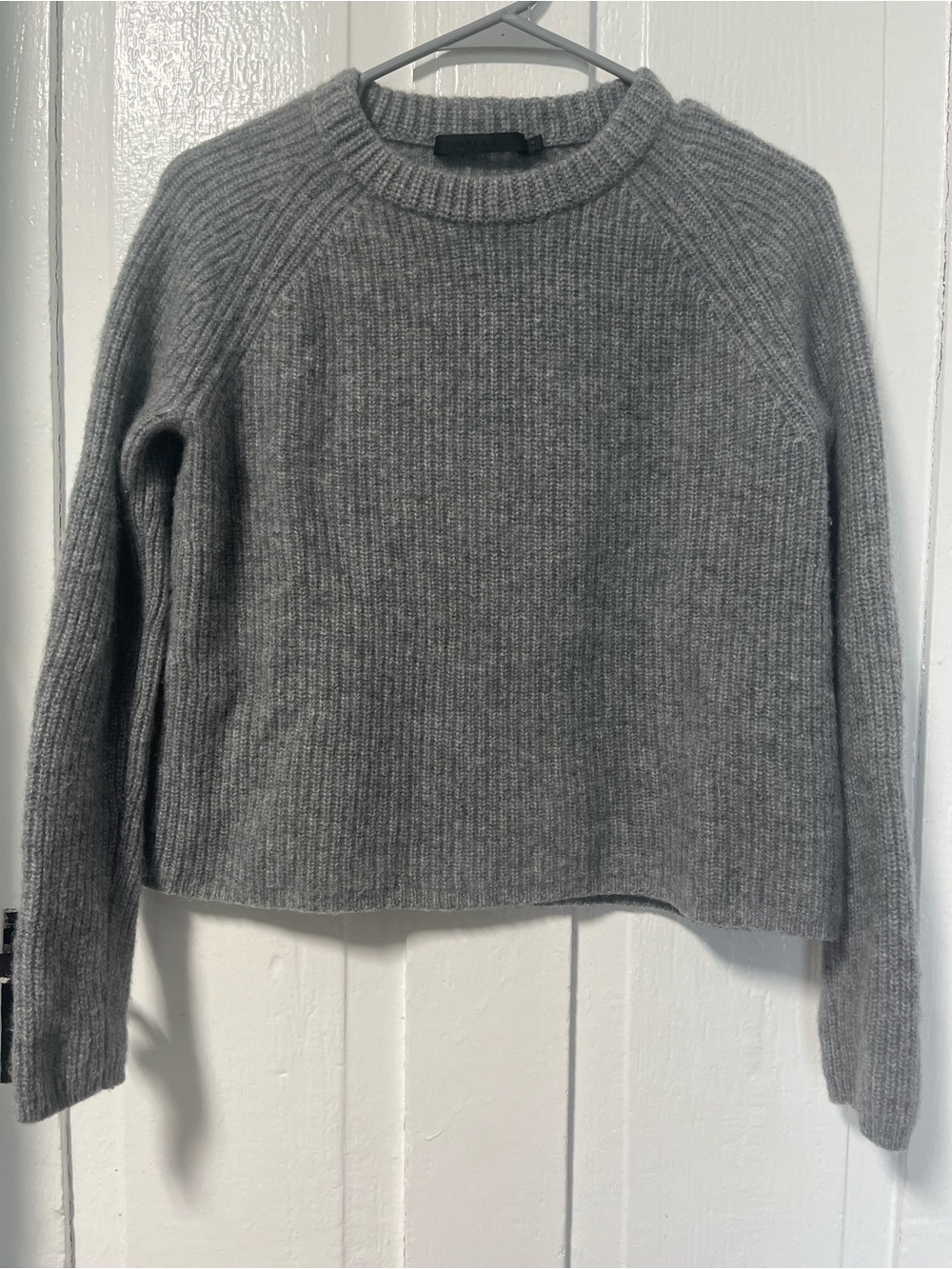 Jenni Kayne Gray Fisherman Cashmere sweater